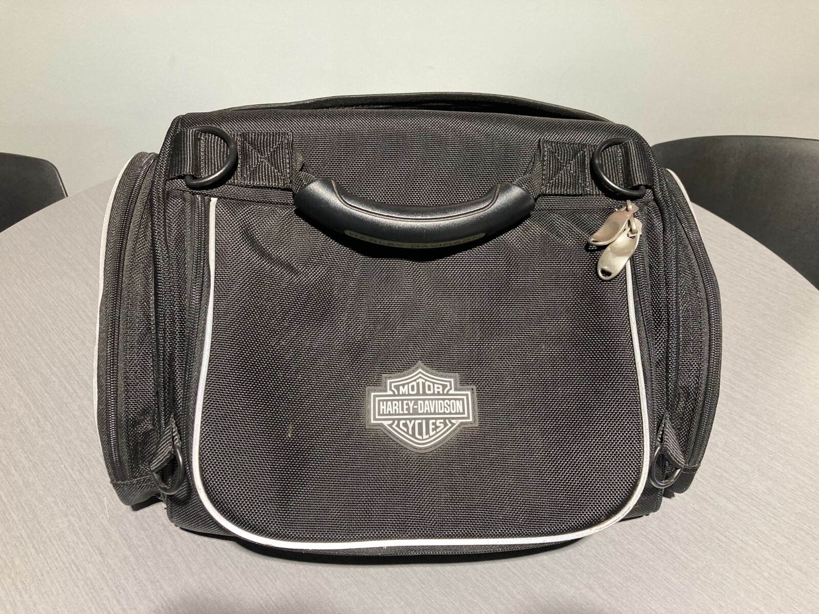 Harley Davidson Black Bar & Shield Overnight Bag Motorcycle Luggage W/Rain Cover eBay