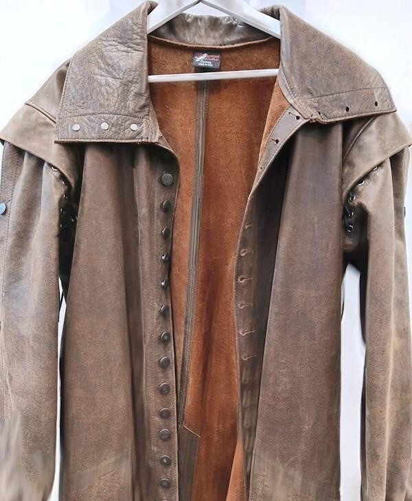 Ravenswood Brown Leather long Coat Size Large. LA… - image 3