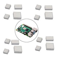 4 Heat sink IC Heatsinks Aluminum Cooling Fan Fit CPU LED Raspberry Pi 4 Model B