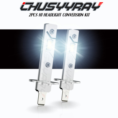 H1 LED Headlight High Beam or Low Beam Bulbs Conversion Kit Super Bright White