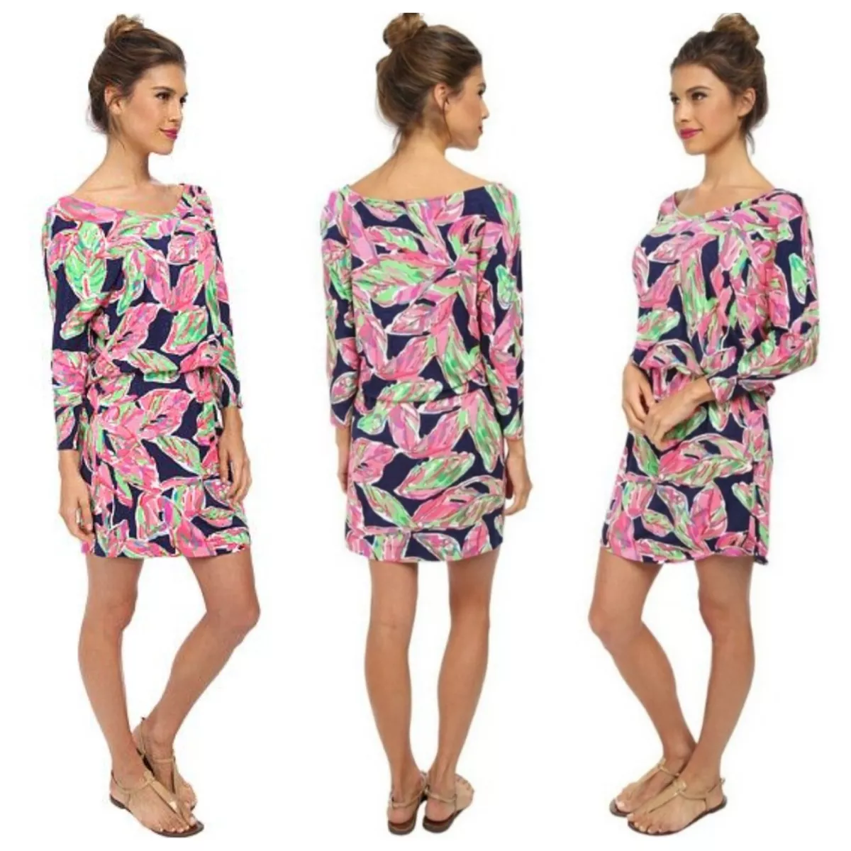 Lilly Pulitzer Cara Dolman Sleeve Mini Dress Bright Navy In The