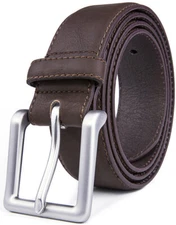 Men's Casual Leather Belt for Jeans Khakis Dress Handmade Leather Strap 