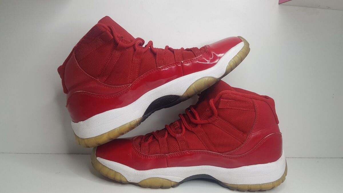 Nike Air Jordan 11 XI Retro GS Win Like 96 Gym Red 378038-623 Size 6.5y