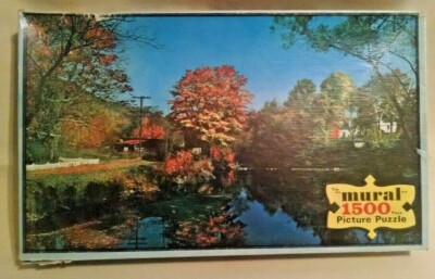 MURAL PUZZLE A BOUQUET BEFORE WINTER 1500+ PC WARREN BUILT RITE VINTAGE NO 1500.