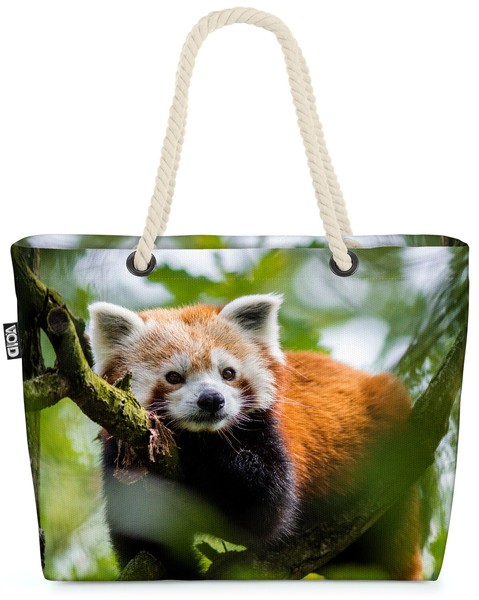 Roter Panda Baum Tier Beach Bag Bambus Natur Tier Asien BäR PandabäR Kinderzimm-image