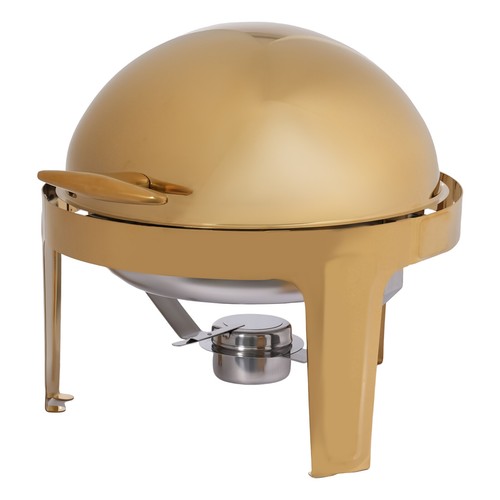 Calentador buffet plato frotador redondo 9L 201 acero inoxidable con soporte de combustible�� - Imagen 8 de 20