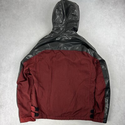 CP Company Quartz La Mille Goggle Jacket Red Coat Black 3556 UK