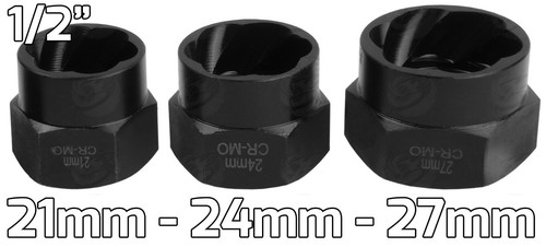 BERGEN-Locking-Wheel-Nut-Removers-15pc-Nut-Bolt-Stud-Extractor-Twist-Socket-Set