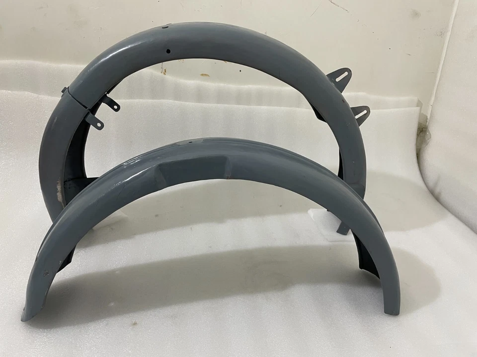 Juego de guardabarros trasero delantero crudo BSA M20 M21 M33 recubierto de imprimación de acero | apto para Foto 2 de 4