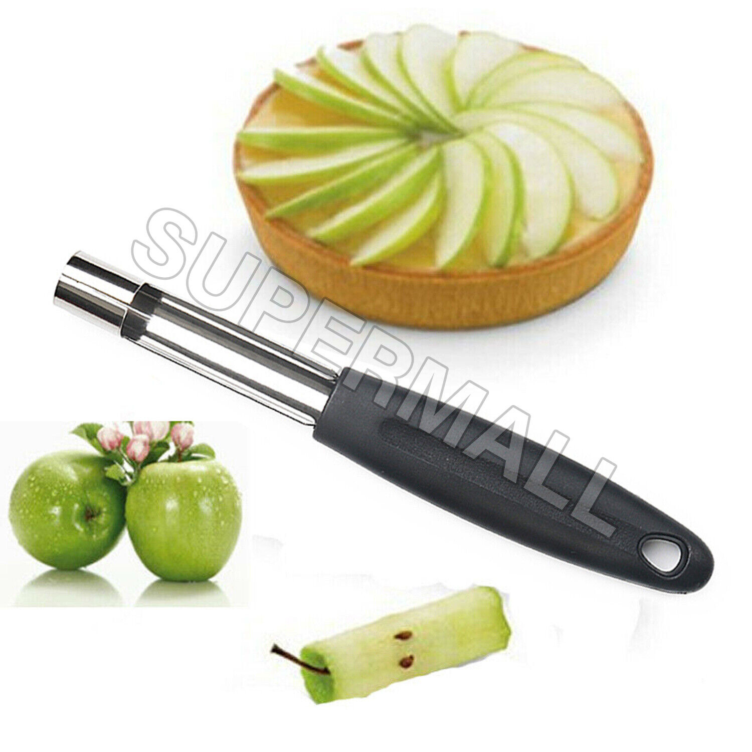 2X Apple Corer Remover Stainless Steel Core Seed Twist Pear Kitchen