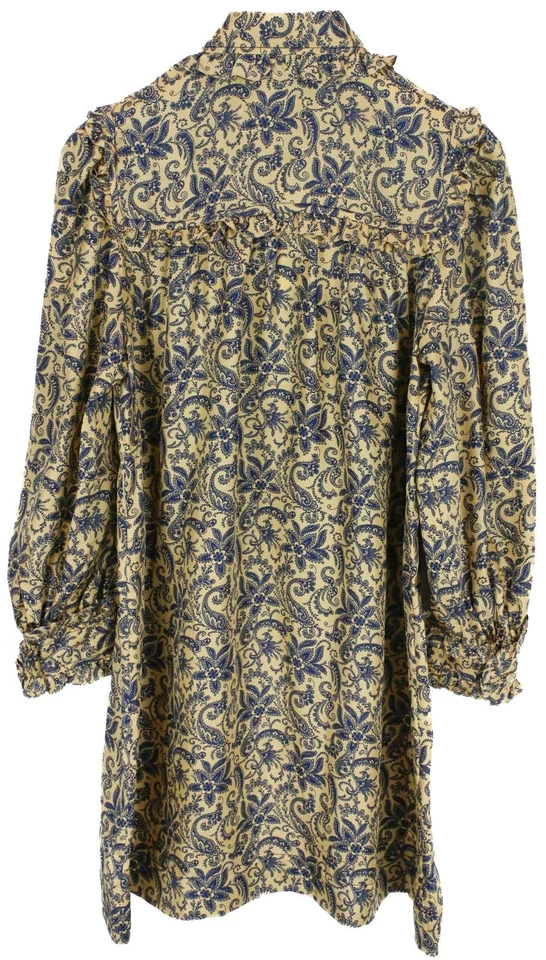 Sandro Harmonie Vestido Mujer (Eu) 38 Seda Floral Media Botón Volantes Difusión - Imagen 2 de 4