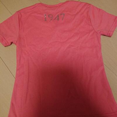 Christian Dior BOUTIQUE Logo Rhinestone T-Shirt Tops Women Pink