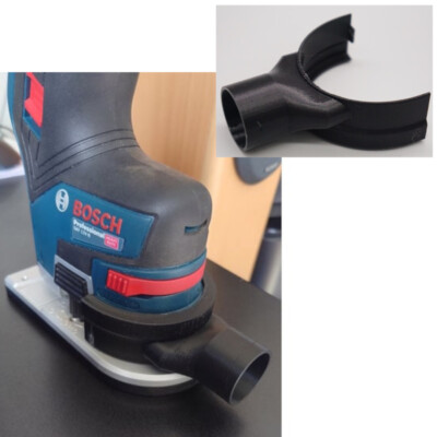 Clip On Dust Collection Adapter for Bosch GKF 12V (30mm OD / 26mm ID)