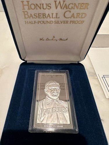 .999 Fine Silver Proof HONUS WAGNER 1/2 Pound w/Cert. Authenticity