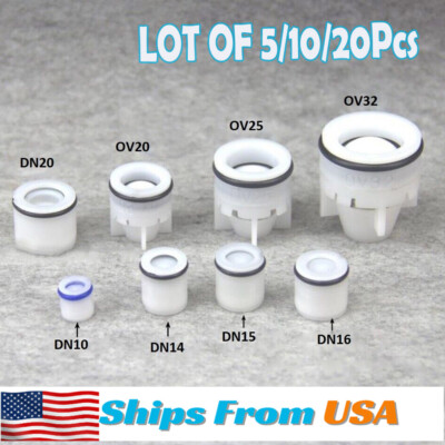 #ad 5 10 20pcs Plastic Insert Check Valve 10mm 32mm Non Return One Way Water Control $23.57