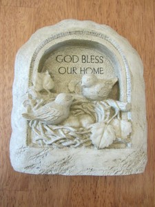 Euc God Bless Our Home Wall Hanging Decor Art Resin Inspirio Ebay