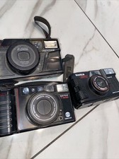 Konica EFP-2 35mm Point Shoot Film Camera Minolta Tele pentax Iqzoom Lot