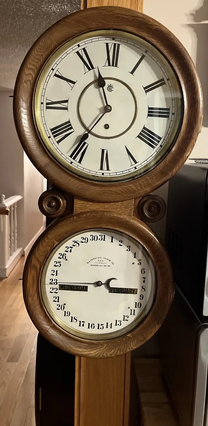 Waterbury Calendar Wall Clock eBay