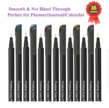 36 Colors Journal Planner Pens Colored Fine Point Markers Fine Tip Drawing Pens