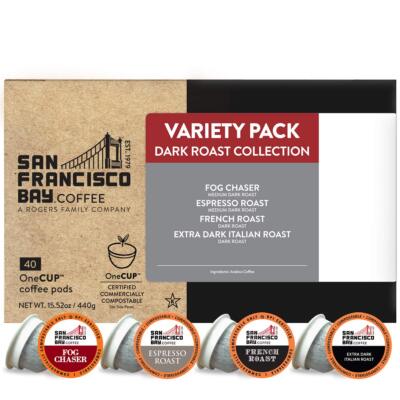 San Francisco Bay Dark Roast Coffee Pods Variety Pack 40 Ct K Cup Compatible
