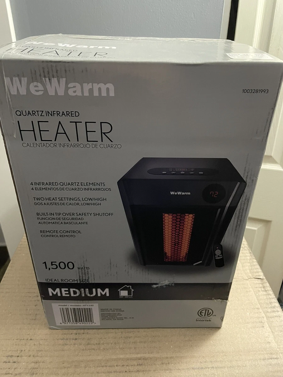 WeWarm We Warm Quartz Infrared Space Heater HT1195 Medium room size 1500  Watts | eBay