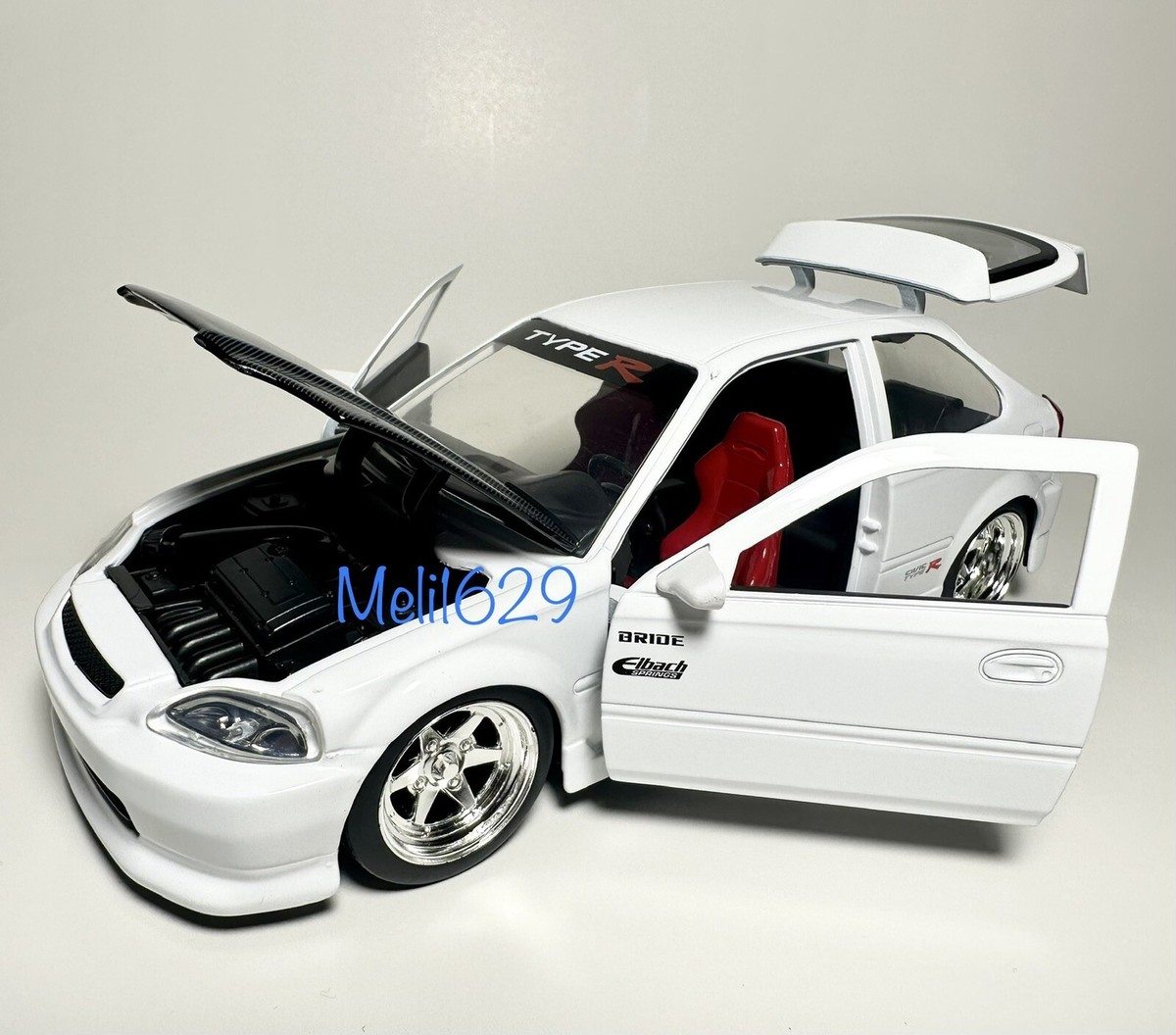 Jada JDM Tuners 1/24 1997 Honda Civic Type-R (White) | eBay