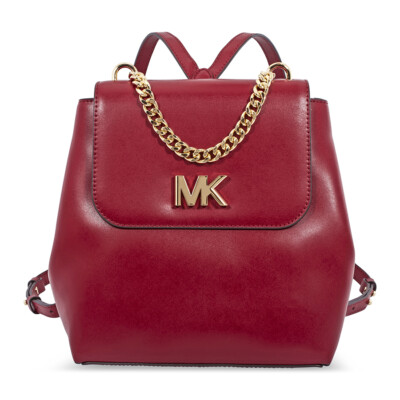 MICHAEL Michael Kors Maroon Mott Backpack Michael Kors Mott Medium Leather Backpack Maroon | eBay main image 3