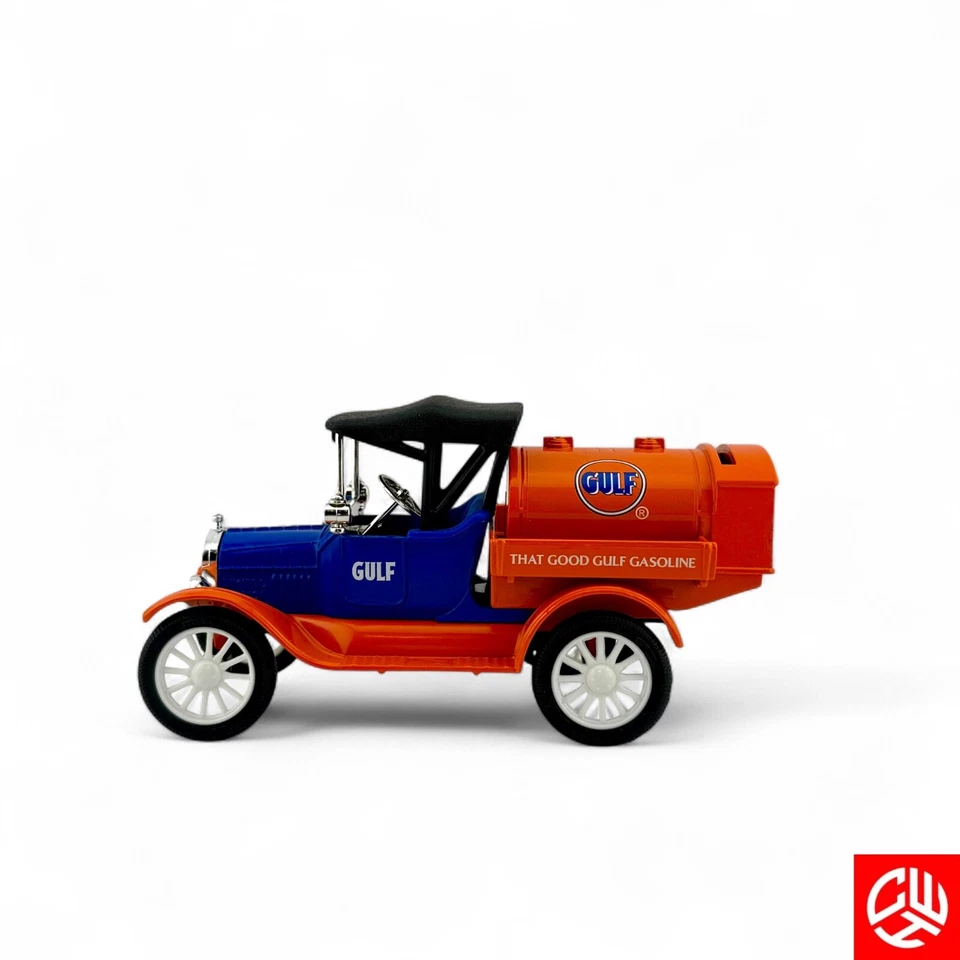 Gulf Oil 1918 Ford модель T танкер Ertl литая монета банк F837 - винтажный 1995 новый из старых запасов - Изображение 4 из 4