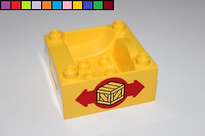 gelb Container Unterteil Kiste Cargo Lego Duplo Aufsatz Anhänger Eisenbahn