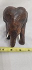 Wood Carved Elephant Statue Figurine Lucky Trunk Up — photo 2