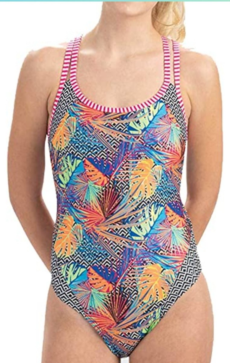 Dolfin Uglies Women's One Piece multi Print Double Strap Back