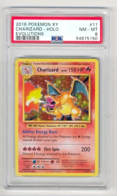 2016 Pokemon XY Evolutions Holo Charizard #11 PSA 8 NM-MT | eBay