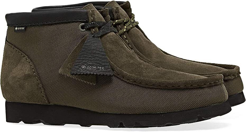 Clarks Originals Men WALLABEE BT GTX Olive Textile Waterproof UK 10 / US 11  G