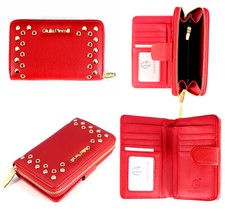 Nieten Damen Geldbörse  8 Kartenfächer  Portemonnaie Brieftasche 2 Nebenfächer