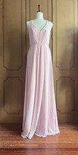 Vera Wang White Pink V Neck Maxi Dress Size 6