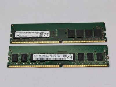 SK Hynix / Micron 8GB (2x4GB) 2Rx8 PC4-2133P DDR4 Desktop Memory