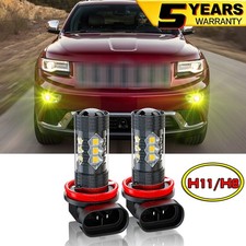 For Jeep Grand Cherokee 2014-2018 4500K LED Fog Lamp Light Bulbs H11 YELLOW 2x