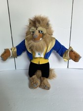 VTG Mattel 1992 Walt Disney Co 15" Beauty  The Beast Stuffed Plush Animal BEAST