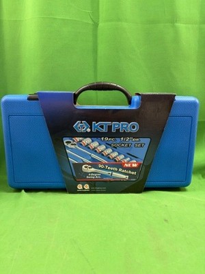 KT PRO Tools 19 Piece 1/2'' Drive Socket Set SAE A4503SR 6 Point CalVAN (Under De