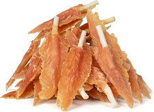 Dog Rawhide Twist 4-4.5 Inch Chicken Wrapped Rawhide Sticks for Puppy and Small