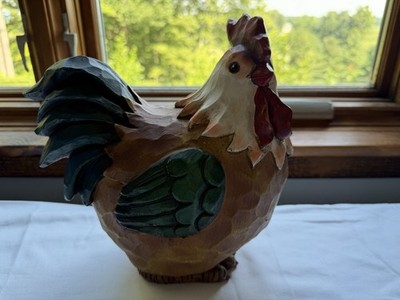 Rooster Figurine Farmhouse Country Kitchen Decor Resin