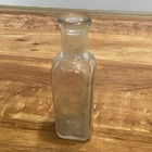 Clear Glass Rectangular Medicine Bottle with Stopper Top, Medicine Style — photo 3