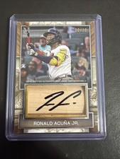 2025 Topps Museum Collection Ronald Acuña Jumbo Lumber Bat Relic Auto /10 Braves