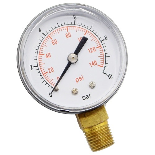 "Manometer Vakuumeter Druckluftmanometer - Ø 63Mm Anschluss 1/4\" - 0 - 10 Bar"-image