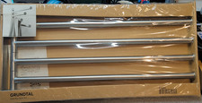 Nuovo portasciugamani girevole Ikea Grundtal 600.478.96 acciaio inox 4 bracci oscillanti