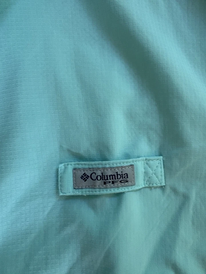 Camisa de pesca para mujer Columbia 3XL azul claro/verde malla ventilada Foto 2 de 4