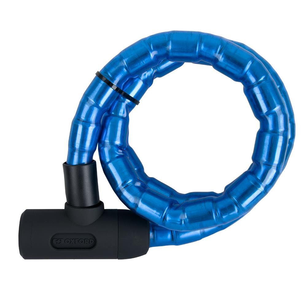 Oxford Barrier Cable 1.4m x 25mm Chain Motorbike Lock Blue Bicycle Security