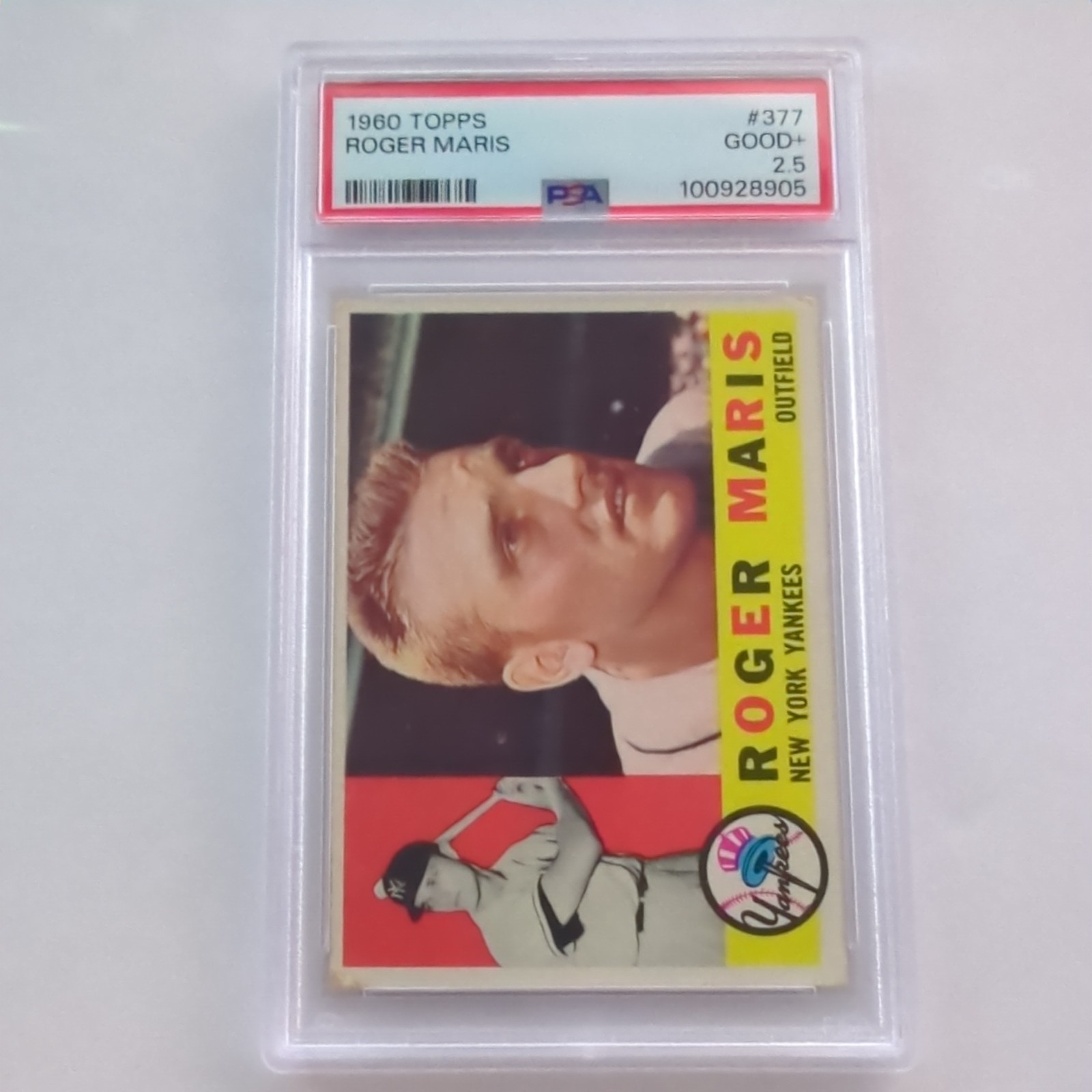 1960 Topps Roger Maris #377 New York Yankees PSA 2.5 Graded