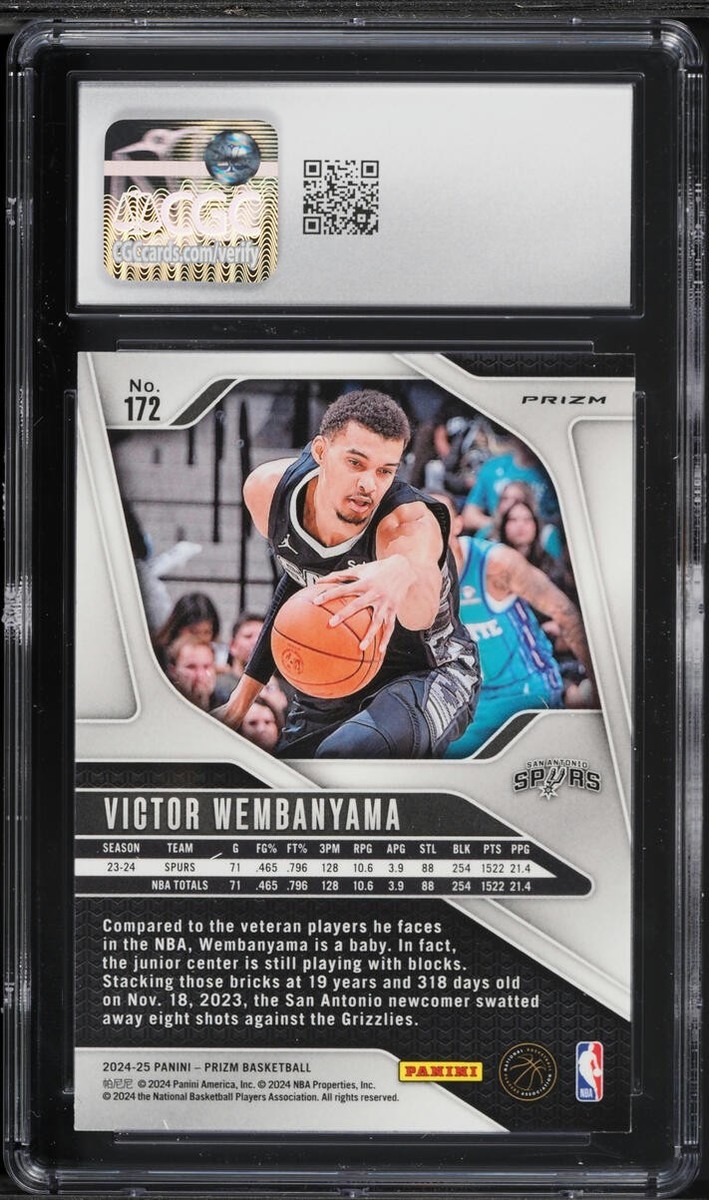 Victor Wembanyama #172 2023-24 Panini Prizm Draft Picks Green