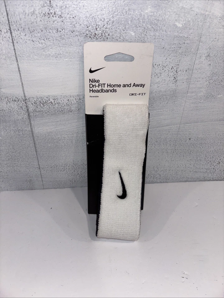 Nike Swoosh белый черный двусторонний обруч для волос унисекс баскетбол толстовка новый OSF - Изображение 3 из 4